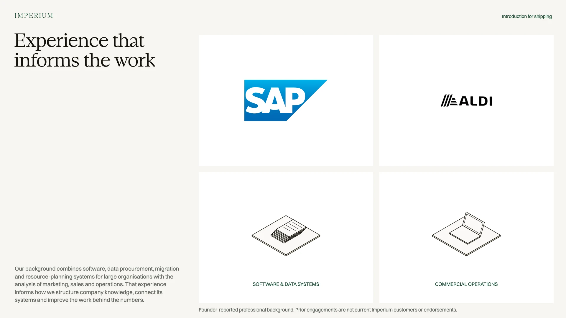 Slide 21: Experience that informs the work
