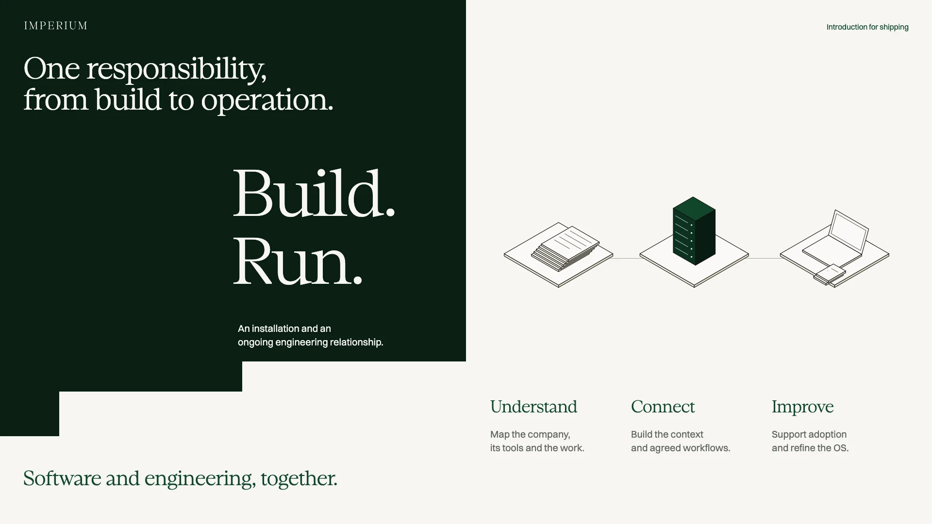 Slide 26: One responsibility, from build to operation